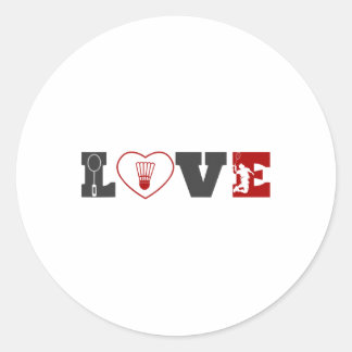 Funny Badminton Shirt Women Badminton Player 1 Classic Round Sticker