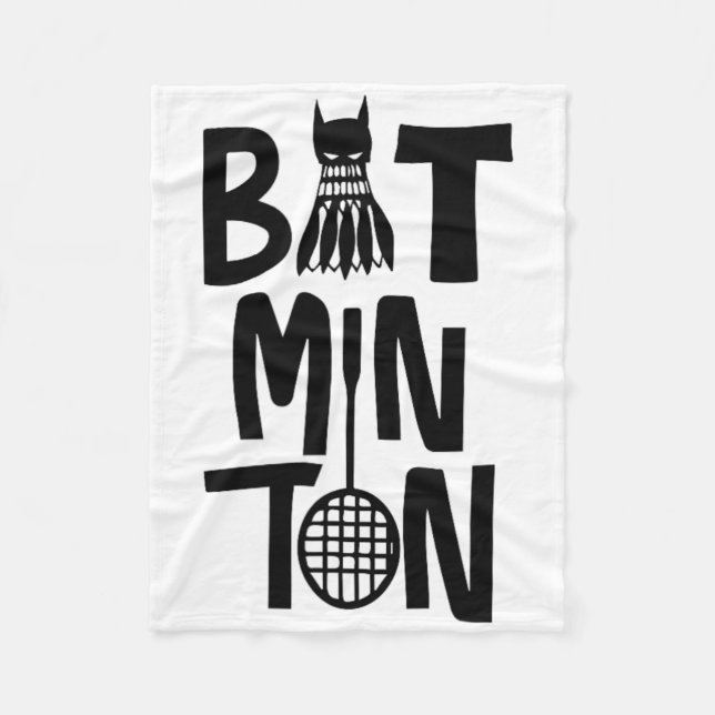 Funny Badminton Shuttle  Fleece Blanket (Front)