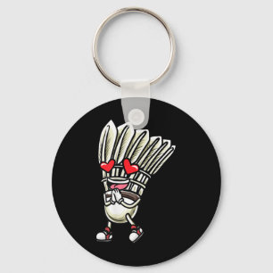 Funny Badminton Shuttle Player Design Men Women  Key Ring