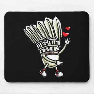 Funny Badminton Shuttle Player Design Men Women Mouse Pad