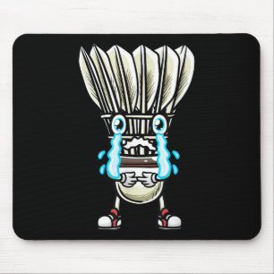 Funny Badminton Shuttle Player Design Men Women  Mouse Pad