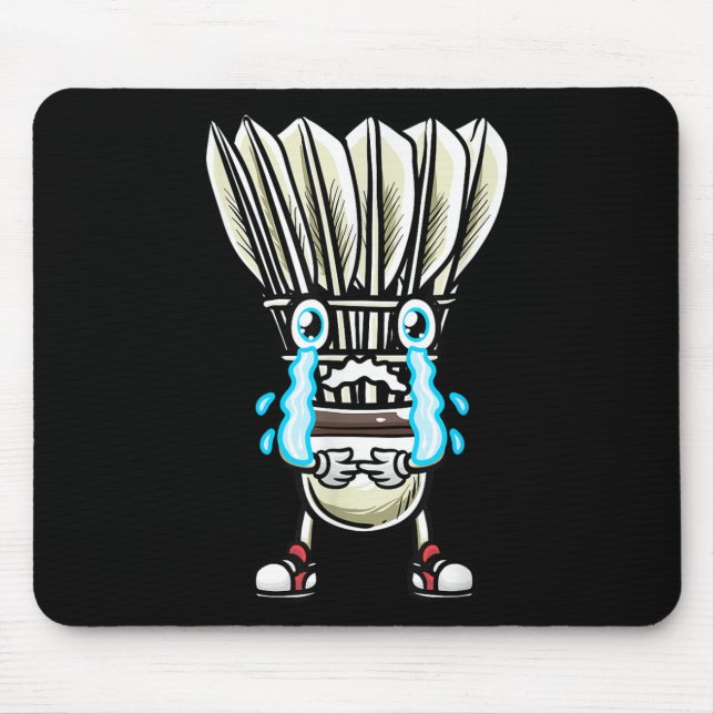 Funny Badminton Shuttle Player Design Men Women  Mouse Pad (Front)