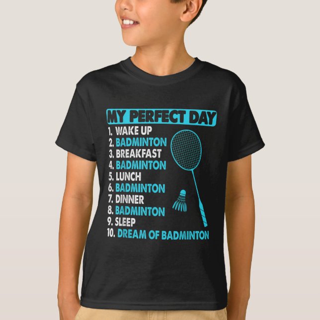 Funny Badminton Shuttle Rackets Novelty Tee  (Front)