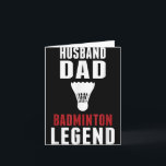 Funny Badminton Sports Husband Dad Badminton Lover Card<br><div class="desc">Funny Badminton Sports Husband Dad Badminton Lover</div>