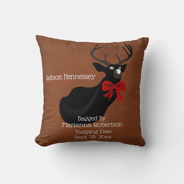 Funny Bagged Buck Fiance  Cushion (Front)