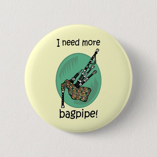 Funny bagpipe 6 cm round badge (Front)