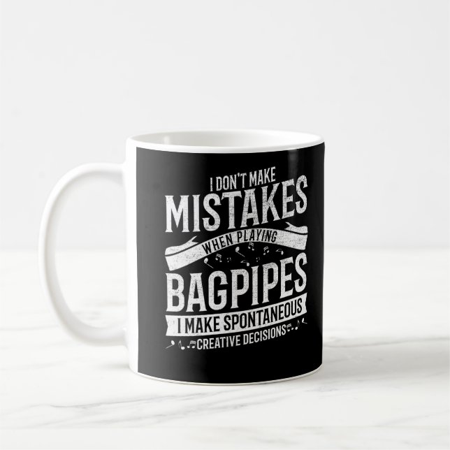 Funny Bagpipe Musician Music Loud Bagpiper Coffee Mug (Left)