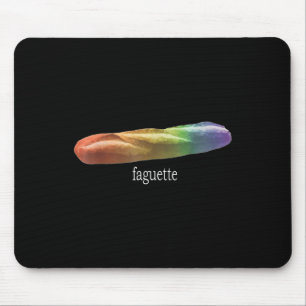 Funny Baguette Rainbow Faguette Lgbt Pride Month  Mouse Pad