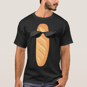 Funny Baguette With Sunglasses French Pastry T-Shirt