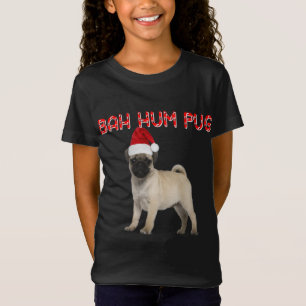 Funny Bah Hum Pug Dog Christmas Gift Holiday Santa T-Shirt