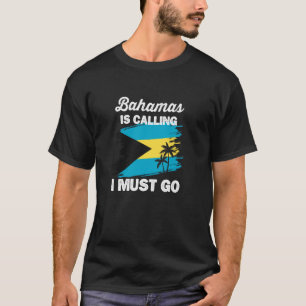 Funny Bahamas Flag Family Vacation Travel Bahamian T-Shirt