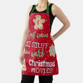 Funny Bake & Watch Christmas Movies Red Green Apron (Insitu)
