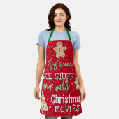 Funny Bake & Watch Christmas Movies Red Green Apron (Worn)