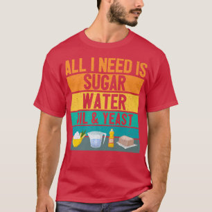 Funny Baker Bread Baking Bread Baker Retro T-Shirt