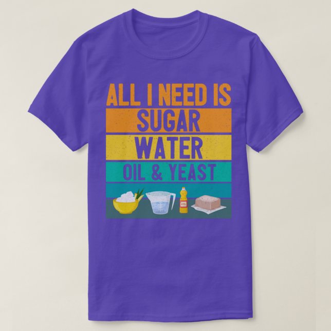 Funny Baker Bread Baking Bread Baker Retro T-Shirt (Design Front)