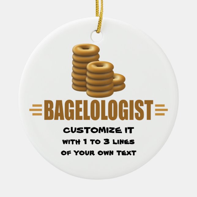 Funny Bakery Ceramic Tree Decoration (Front)