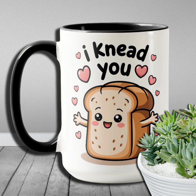 Funny Bakery Lover Gift Cute Kawaii 'I Knead You Mug (Creator Uploaded)