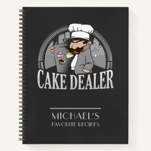 Funny Bakery Owner Chefs Personalised Recipe Notebook