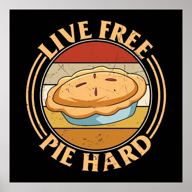 funny bakery pie lovers word art poster (Front)