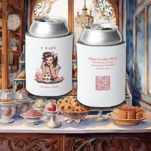 Funny Bakery Pin-Up Girl Baker Themed Cakes Can Cooler