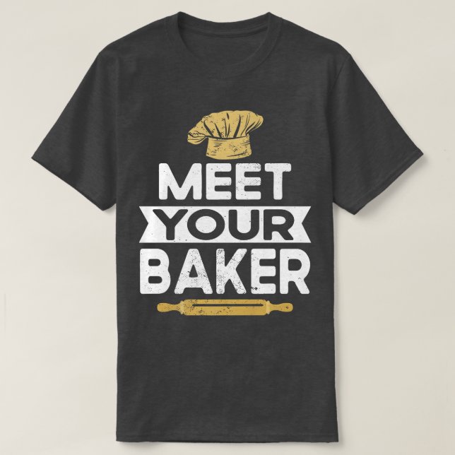 Funny Baking Bake Lover Bread Baker Whisk Taker Ba T-Shirt (Design Front)