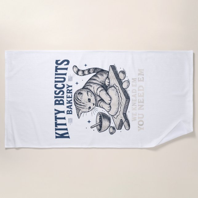 Funny Baking  Beach Towel (Front)
