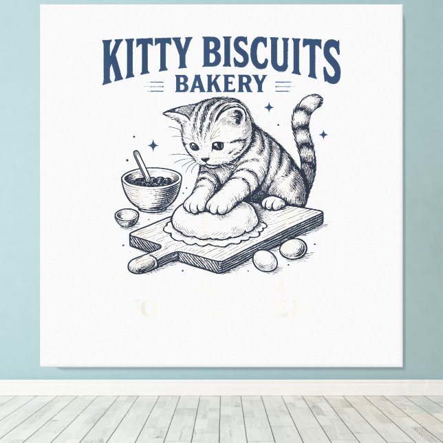 Funny Baking  Canvas Print (Insitu(Wood Floor))