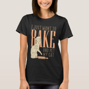 Funny Baking Cat Cake Bread Baker Pastry Chef Brea T-Shirt