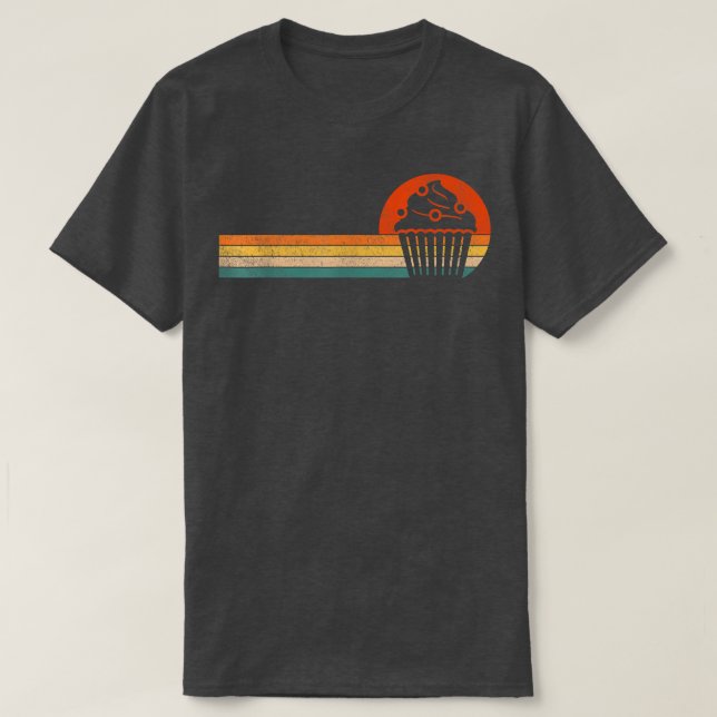Funny Baking Cupcake Baker Cupcake Lover Retro Vin T-Shirt (Design Front)
