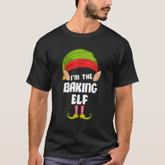Funny Baking Elf Matching Family Group PJ Christma T-Shirt (Front)