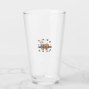 Funny Baking Gifts - Sloth Baker Cupcake Lover - B Glass