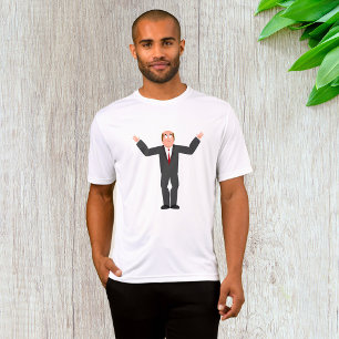 Funny Bald Businessman Shrugging Humourous  T-Shirt