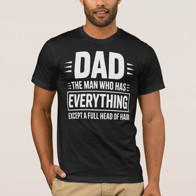Funny Bald Dad Shirt – Dad Joke Gift Tee (Front)