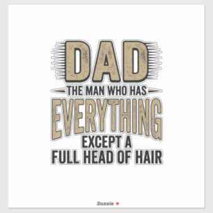 Funny Bald Dad Vintage Typography Shirt Design_1