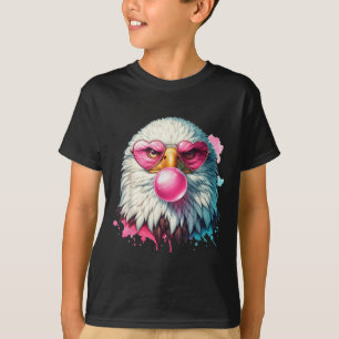 Funny Bald Eagle Cute Eagle With Nk Gles And Bubbl T-Shirt