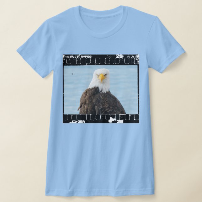 Funny Bald Eagle Grumpy Faces Film Strip T-Shirt (Laydown)