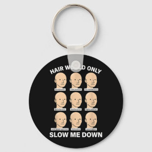 Funny Bald Key Ring