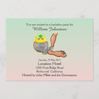 Funny Ball And Chain Bachelor Party Invitation