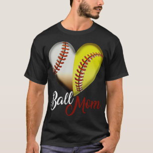 Funny Ball Mum Heart design Gift for usa babe T-Shirt