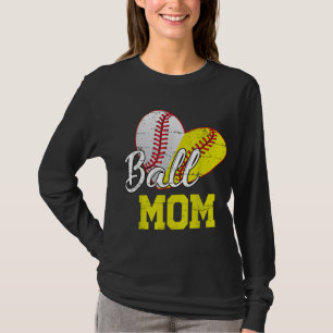 Funny Ball Mum Softball Baseball Gifts For Women M T-Shirt