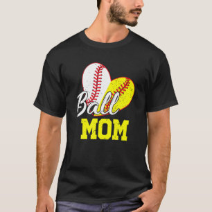 Funny Ball Mum Softball Baseball Gifts For Women M T-Shirt