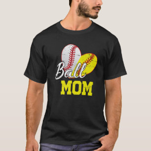 Funny Ball Mum Softball Baseball Gifts For Women M T-Shirt