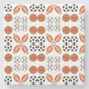 Funny Ball Pattern Stone Coaster