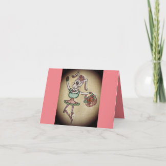 Funny Ballerina Bunny Easter Card