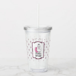 Funny Ballet Ballerina Princess Poodle Dog (white) Acrylic Tumbler