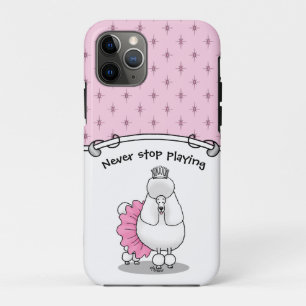 Funny Ballet Ballerina Princess Poodle Dog (white) Case-Mate iPhone Case