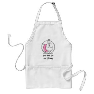 Funny Ballet Ballerina Princess Poodle Dog (white) Standard Apron