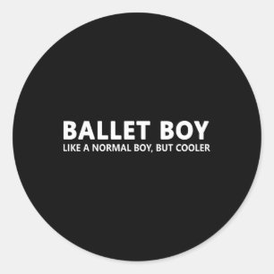 Funny Ballet Boy Music Ballet Boy Classic Round Sticker