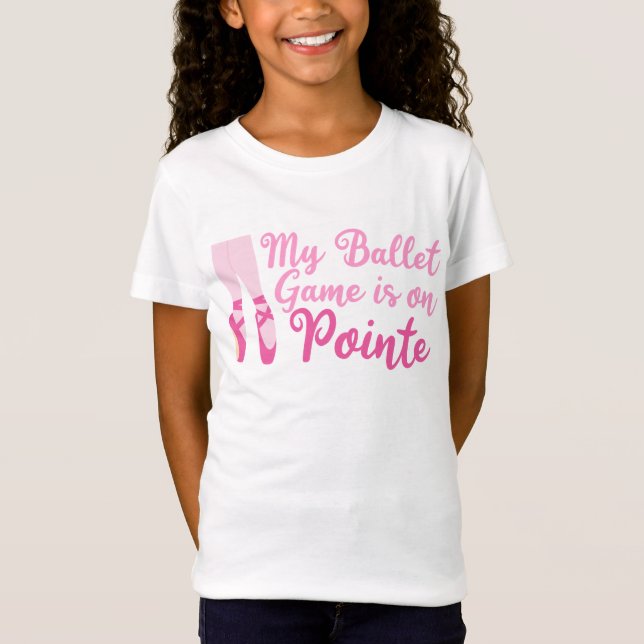 Funny Ballet Dancer Pun Ballerina En Pointe Kids T-Shirt (Front)