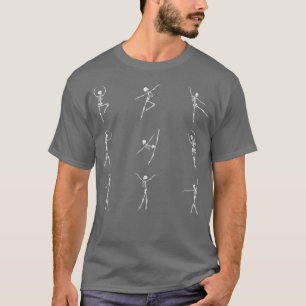 Funny Ballet Dancing Skeleton T-Shirt